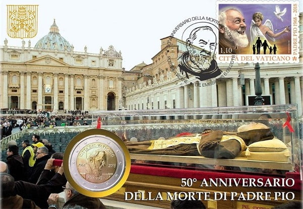 tien xu va tem ve duc phaolo vi va cha thanh pio 5 - Tiền xu và tem về Đức Phaolô VI và cha thánh Piô